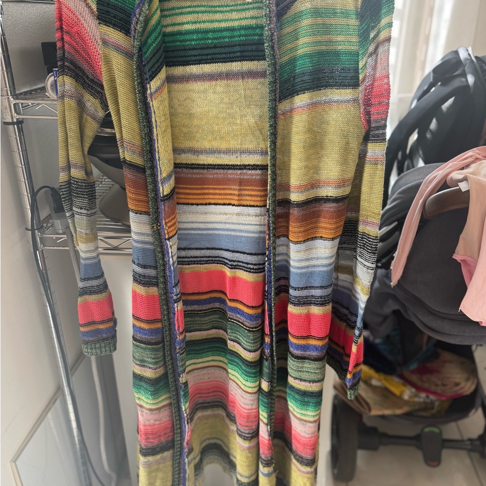 Free People Multicolor Striped Cardigan